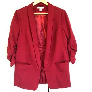 Red Blazer - 3/4 Slouch Sleeve